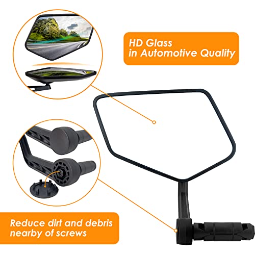 HD Bar End Bike Mirror with Multi-Angle Adjustment