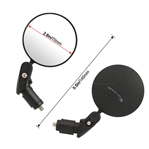 Bar End Bike Mirrors - HD Wide Angle