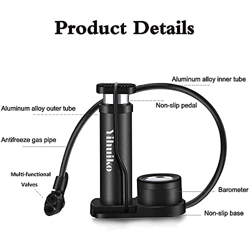 Portable Foot-Activated Bike Pump with Gauge - 120 PSI