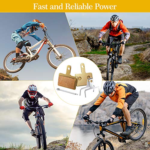 6 Pcs Bike Brake Pad Compatible with Shimano Deore TRP Tektro Br-M575 M525 M515 T615 T675 M505 M495 M486 M485 M475 M465 M447 M446 M445 M416 M415 M395 M375 M315 M355 C601 C501s (Copper Metallic)