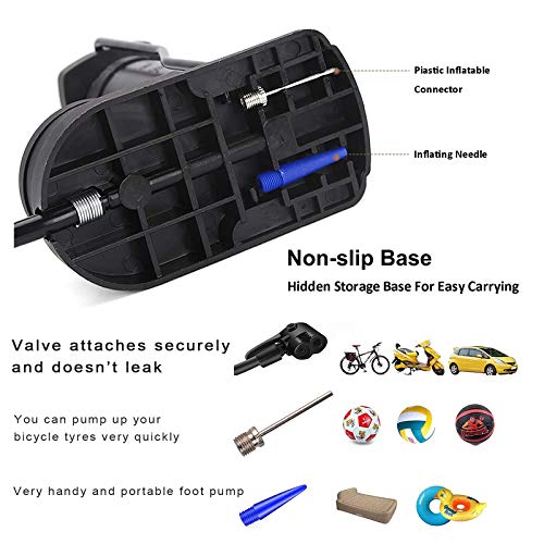 Portable Foot-Activated Bike Pump with Gauge - 120 PSI