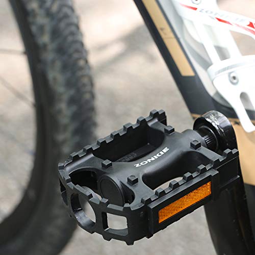 ZONKIE Plastic MTB Bike Pedals, 9/16 Inch