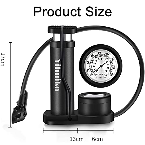 Portable Foot-Activated Bike Pump with Gauge - 120 PSI