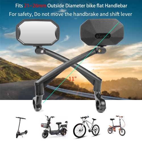 Mountain Bike Bar End Mirrors, High-Definition Convex Lens