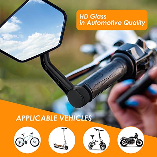 HD Bar End Bike Mirror with Multi-Angle Adjustment