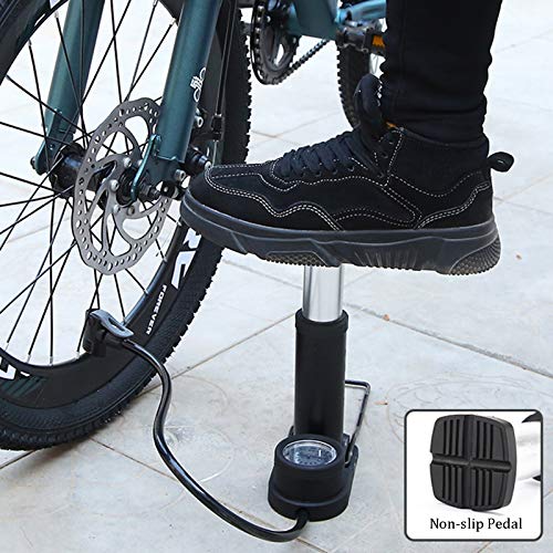 Portable Foot-Activated Bike Pump with Gauge - 120 PSI