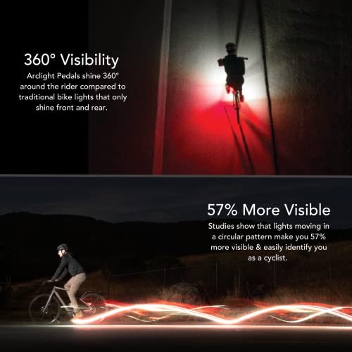 ARCLIGHT PRO LED Bike Pedals - Black