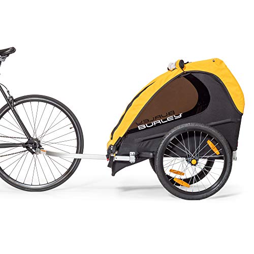 Lightweight 2-Seat Kids Bike Trailer by BURLEY (Yellow)