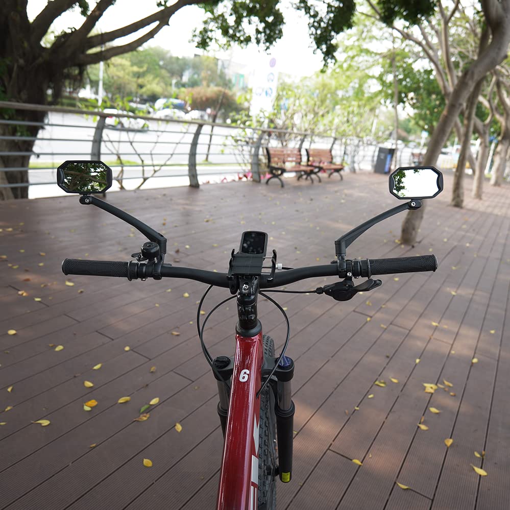 Mountain Bike Bar End Mirrors, High-Definition Convex Lens