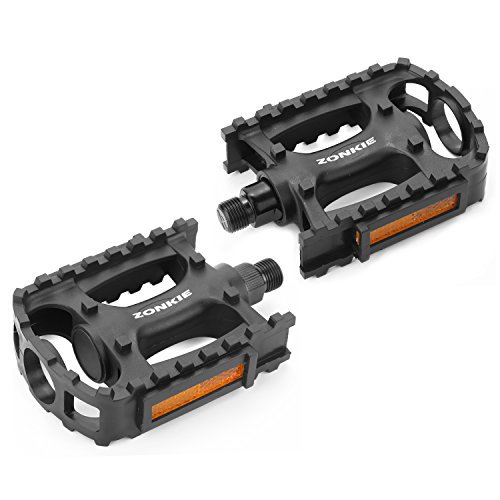 ZONKIE Plastic MTB Bike Pedals, 9/16 Inch
