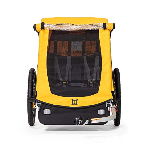 Lightweight 2-Seat Kids Bike Trailer by BURLEY (Yellow)