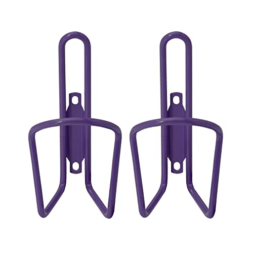 Purple Aluminum Bike Water Bottle Cages - 2 Pack