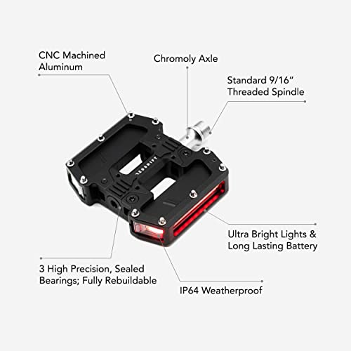 ARCLIGHT PRO LED Bike Pedals - Black