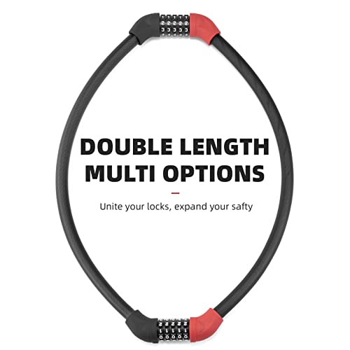 ROCKBROS Lightweight Bike Lock with Combination - Black