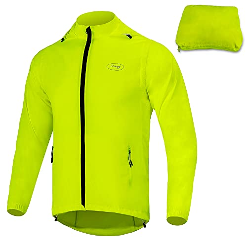 Men's Yellow Cycling Windproof Vest with Removable Sleeves