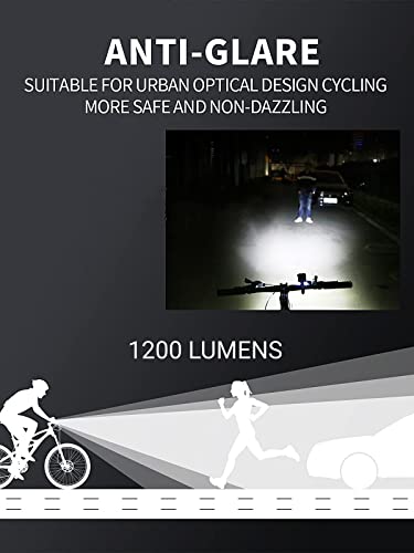 Rorood Rechargeable Bike Headlight - 1200 Lumens