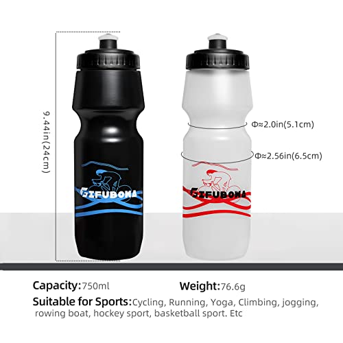 2 Pack BPA-Free Bike Water Bottles