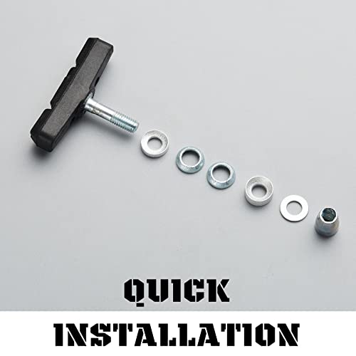 corki Bike Brake Pads 2-Pairs, Mountain Bike V Brake Pads with Hex Nuts and Shims 55mm Black