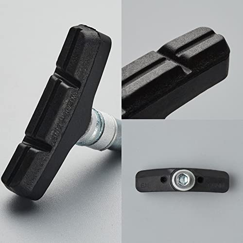 corki Bike Brake Pads 2-Pairs, Mountain Bike V Brake Pads with Hex Nuts and Shims 55mm Black