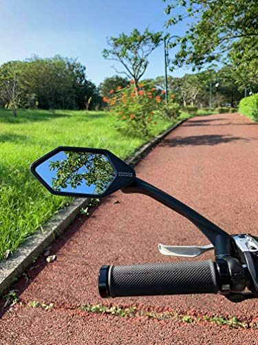 Scratch-resistant bike mirror with left mount