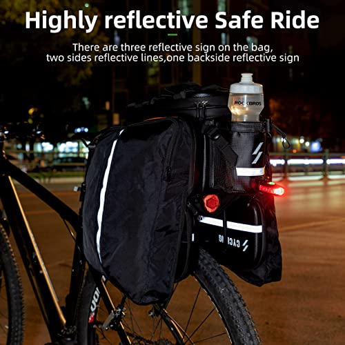 ROCKBROS Rear Rack Carbon Leather Pannier