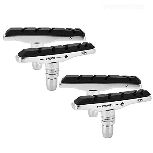 Eyech 2 Pair Bike Brake Pads Set Bicycle V-Brake Blocks with 4 Replacement Pads Hex Nuts and Shims Included for MTB Road Mountain Bicycle-70mm