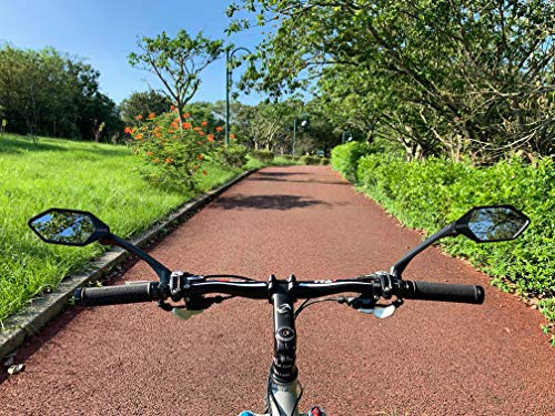 Scratch-resistant bike mirror with left mount