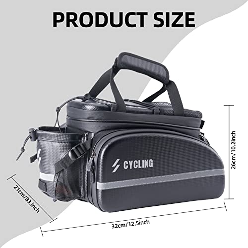 ROCKBROS Rear Rack Carbon Leather Pannier