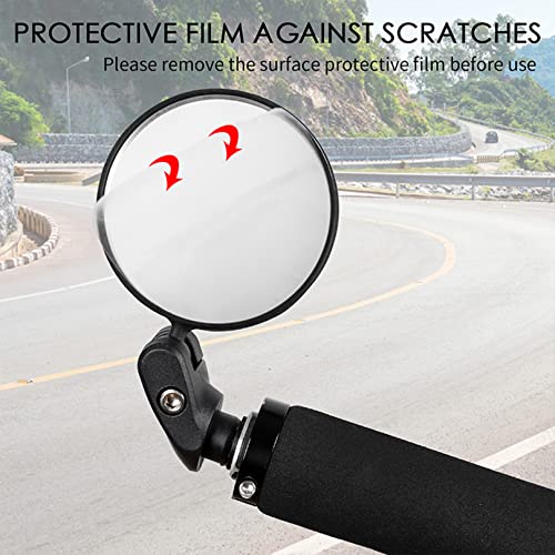 Adjustable Bike Bar End Mirror with Wide-Angle Lens
