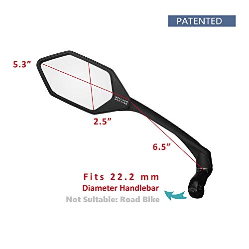 Scratch-resistant bike mirror with left mount