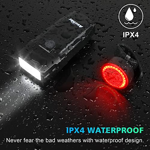 800 Lumens USB Rechargeable Bike Headlight & Taillight