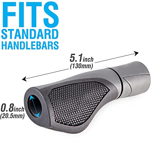 MARQUE Ergo Bike Handlebar Grip – Replacement Bicycle Handle Bar Grip for Twist Shifters – Easy to Cut for Compatibility with Standard and Twist Shifters