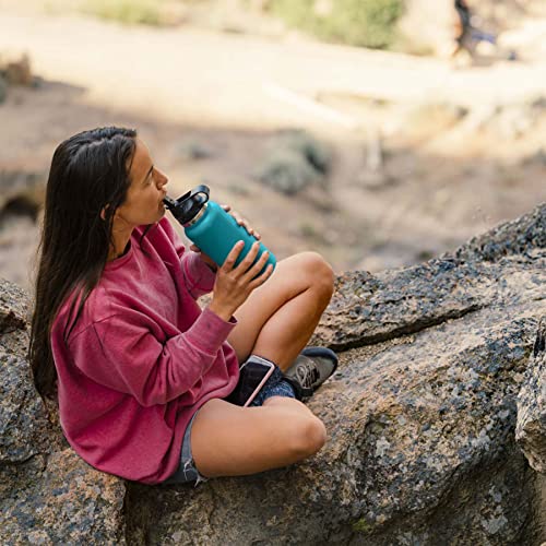 Black Wide Mouth Straw Lid - 32 oz