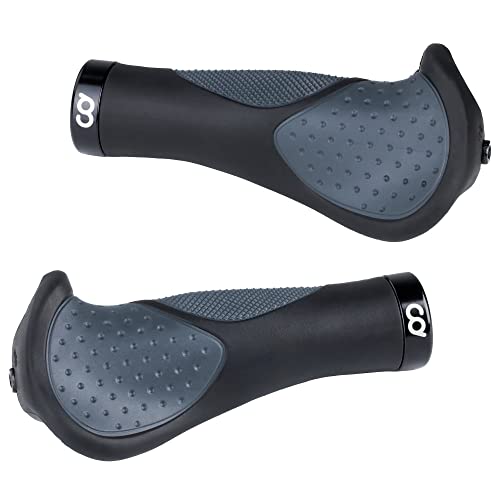 CyclingDeal Mountain Bike Bicycle Handlebar Grips - with Specialized Ergonomic & Anti-Slip Design for MTB & Hybrid Bikes - 1 Pair of Soft Gel Grips