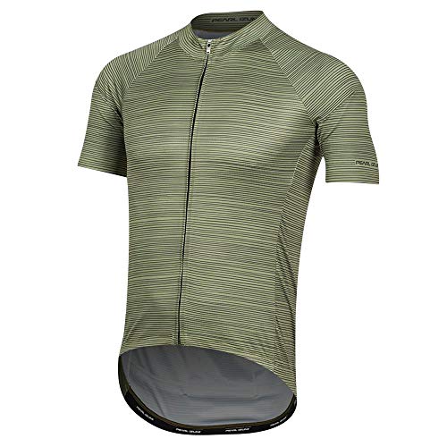 PEARL IZUMI Elite Pursuit Graphic Jersey, Willow/Forest Stripe, Large