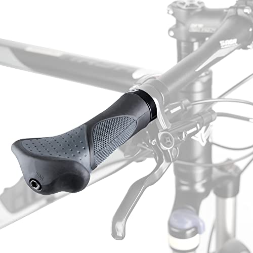 CyclingDeal Mountain Bike Bicycle Handlebar Grips - with Specialized Ergonomic & Anti-Slip Design for MTB & Hybrid Bikes - 1 Pair of Soft Gel Grips