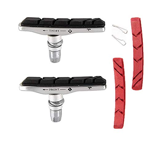 Eyech 2 Pair Bike Brake Pads Set Bicycle V-Brake Blocks with 4 Replacement Pads Hex Nuts and Shims Included for MTB Road Mountain Bicycle-70mm