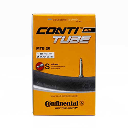 Continental 26" Bicycle Tube, 1.75"/2.5" 40mm Schrader Valve