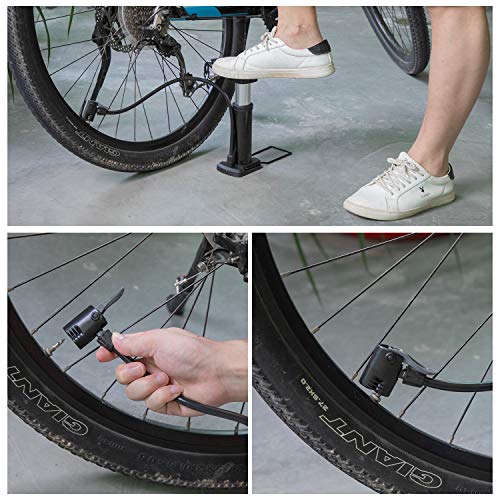 Portable Foot-Activated Bike Pump fits All Bikes