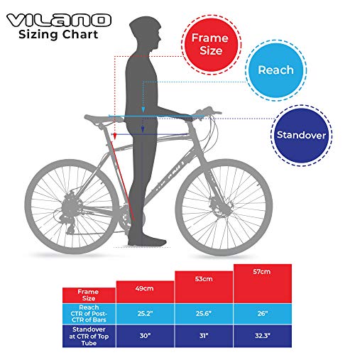 Vilano Hybrid Road Bike with Disc Brakes