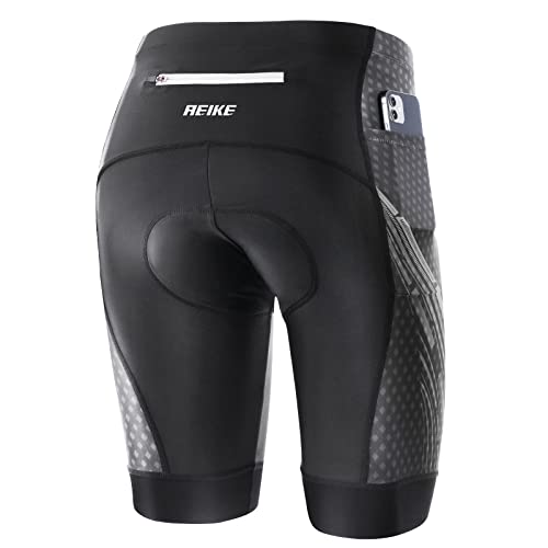 Aeike Men's 4D Padded Cycling Shorts Grey