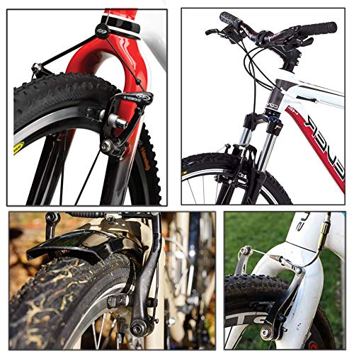 Eyech 2 Pair Bike Brake Pads Set Bicycle V-Brake Blocks with 4 Replacement Pads Hex Nuts and Shims Included for MTB Road Mountain Bicycle-70mm