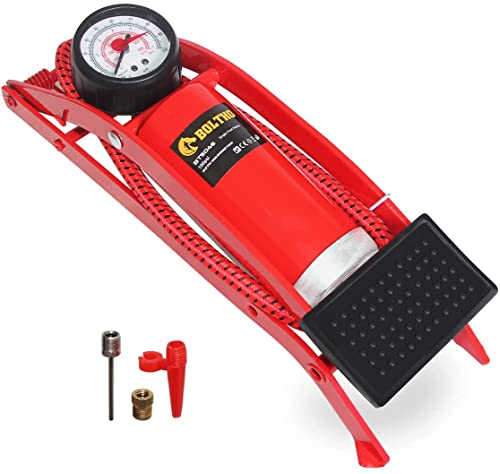 Portable Bike Pump with Pressure Gauge - 100PSI