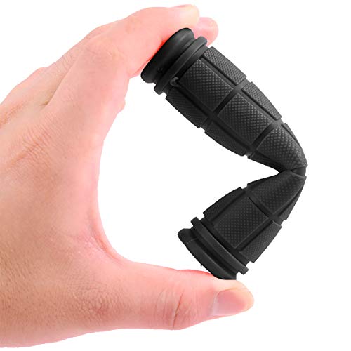 Yizel Bicycle Handlebar Grips, 4 Pairs, Non Slip Rubber Mountain Bike Handlebar BMX/MTB Bike Grips for Kids Girls Boys, Black
