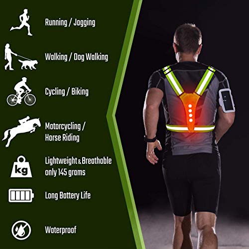 LED Reflective Cycling Vest for Night Safety