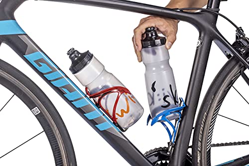 SKWI KI Bike Squeeze Bottle, 740ml Black-Orange