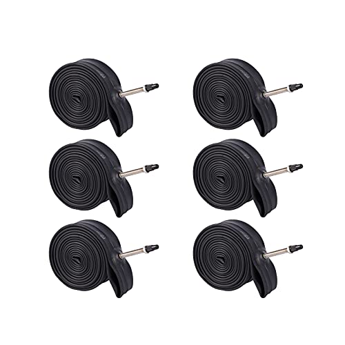 BWSHLF 700 x 35-45 Bicycle Inner Tube with 48MM Presta Valve, 28” Road Bike Replacement Inner Tube - 6 Pack