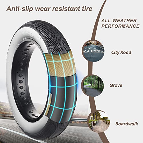 MOHEGIA E-Bike Fat Tire,20x4.0 inch Electric Tricycle Fat Tire,Folding Bead Replacement Tire Compatible with Urban Mountain or Three-Wheeled Bicycle