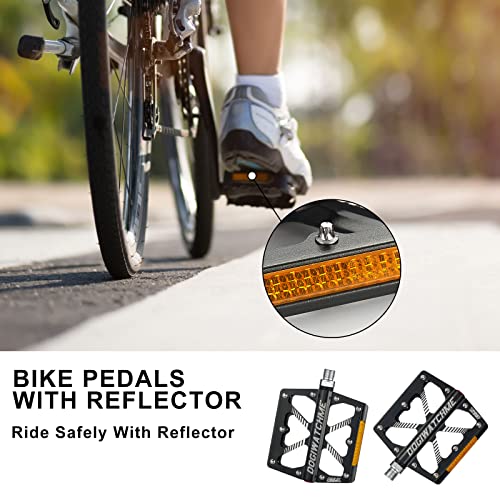 Non-Slip Aluminum MTB Pedals with Reflectors