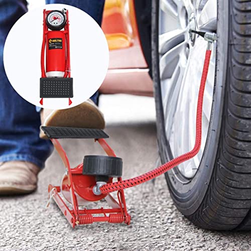 Portable Bike Pump with Pressure Gauge - 100PSI